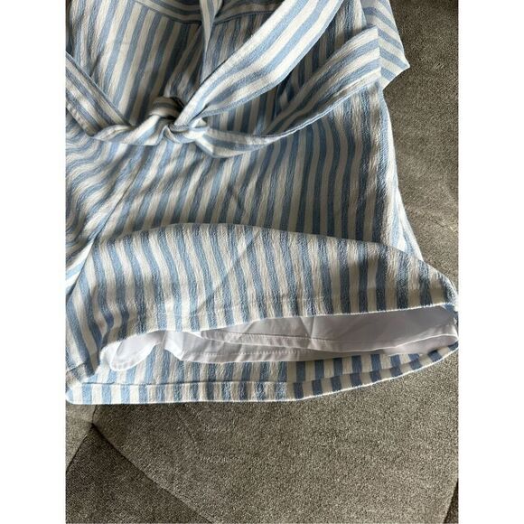 Sugar Lips Lynsea Striped Romper Womens M Blue White Coastal Boho Cottagewear - Picture 8 of 12